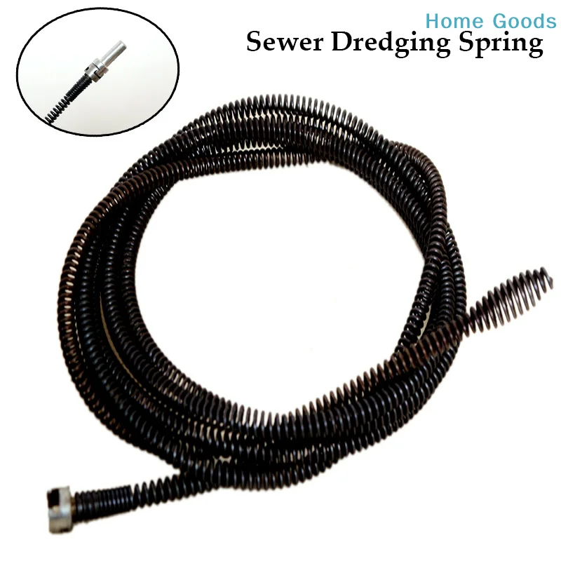 Ressort de dragage de drain 10MMx1M/2M, nettoyeur de lavabo, outil de dragage d'égout, serpent de dragage de tuyau de cuisine, outil de dragage de canalisation, dropshipping