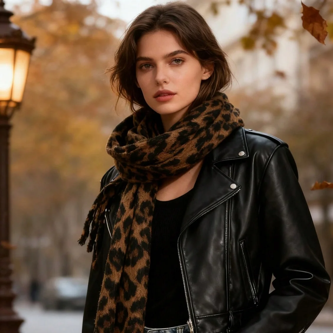 الخريف والشتاء تقليد الكشمير ليوبارد طباعة وشاح المرأة الدافئة وسميكة وشاح الرجعية ليوبارد طباعة مع شرابة شال كبير 1