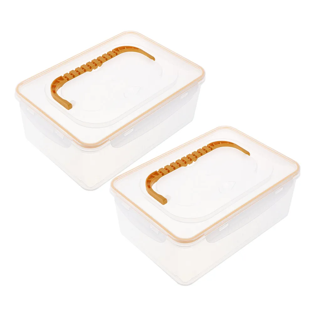 2Pcs Breastmilk Storage Box Square Leakproof Airtight Multi-Layer Insulation for Refrigerator Freezer Breastfeeding Storage