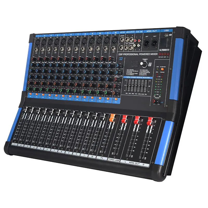 

99dsp Цифровой 12-канальный аудиомикшер с питанием Интеллектуальная консоль питания бытовой электроники