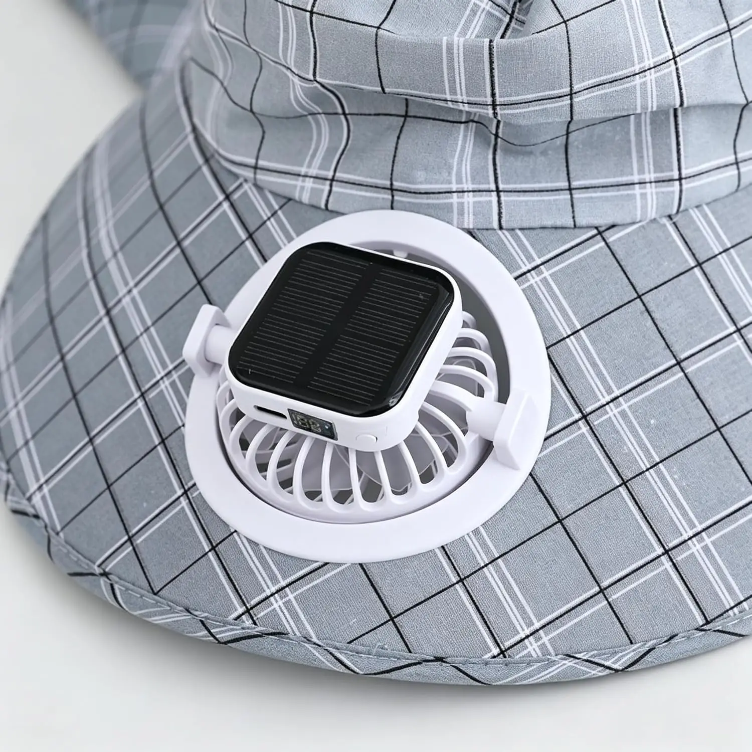 1PC Solar Power Neck Guard Fan Hat USB Rechargeable Fan Hat Summer Outdoor Fishing Camping Farming Sun Visor Hats Dropshipping view 4