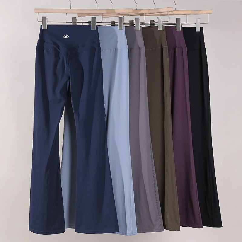 Women High Waist Micro Flare Yoga Pants Hip Lifting Slim Body Shaping Yoga Flared Pilates Fitness Leggings