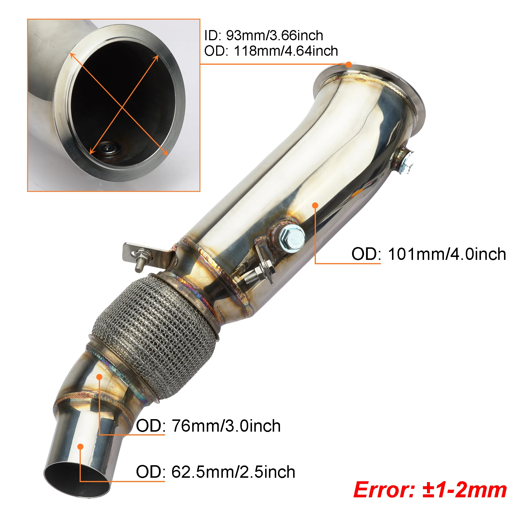 N20 Downpipe para BMW 128i 220i 228i 320i 328i 420i 428i 528i xDrive F20 F21 F22 F30 F32 F33 F36 N20 F-Series Catless Down Pipe