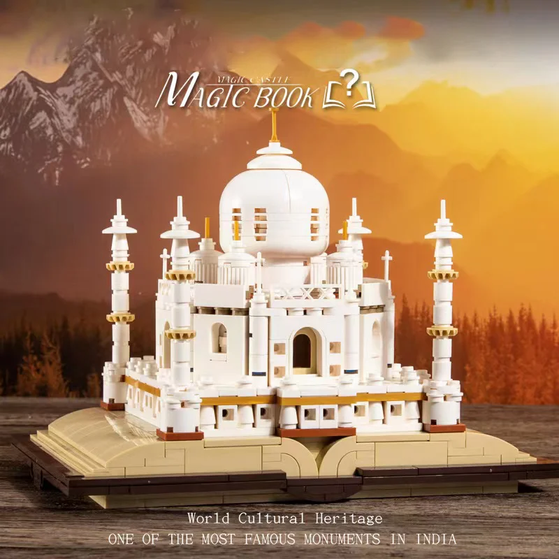 

Taj Mahal Miniature Model MOC City Block - Creative Building Toy for Children India World Famous Architecture