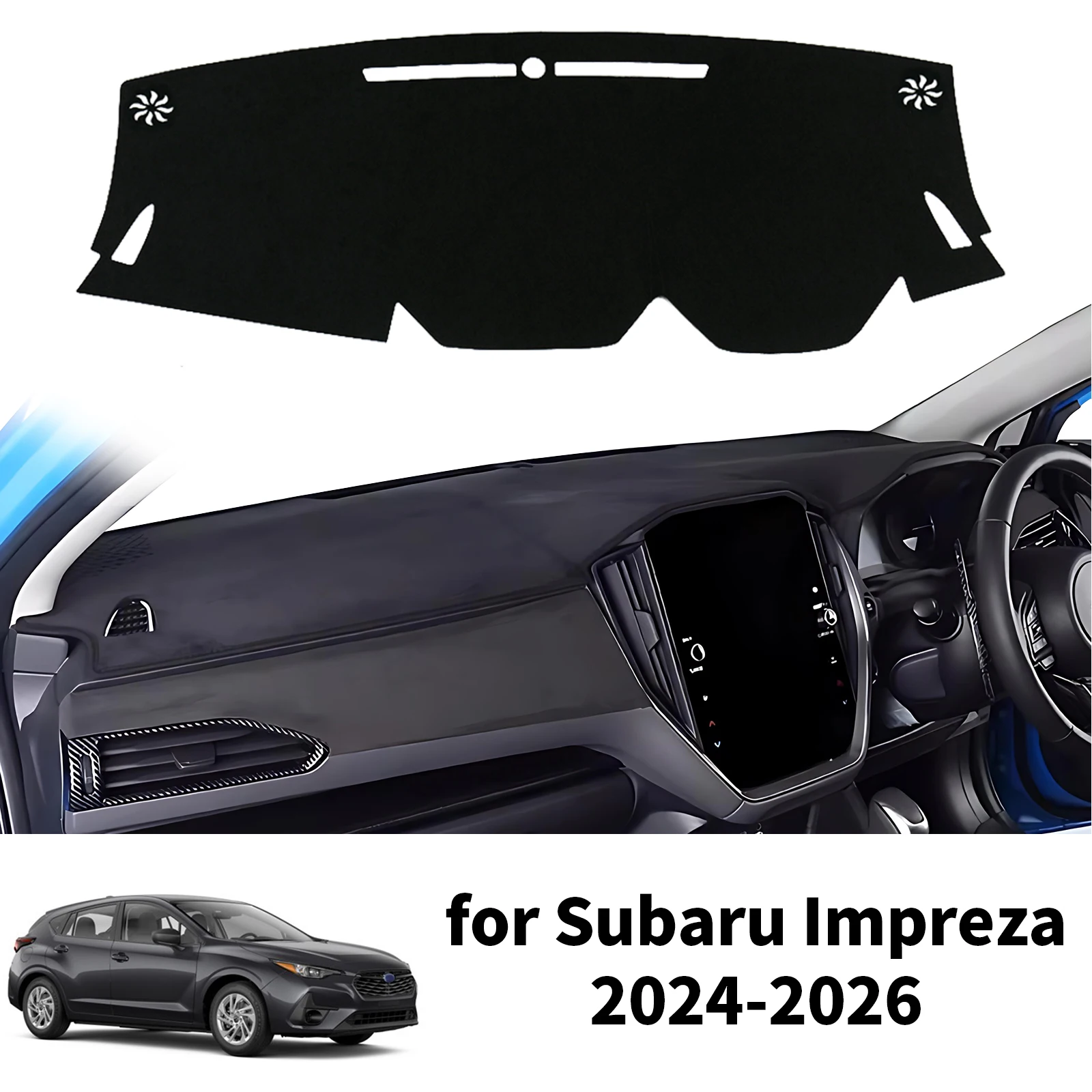 

Car Dashboard Cover Pad Accessories for Subaru Impreza 2024-2026 Dashmat Dash Mat Anti-Slip Sunshade Protective Carpet