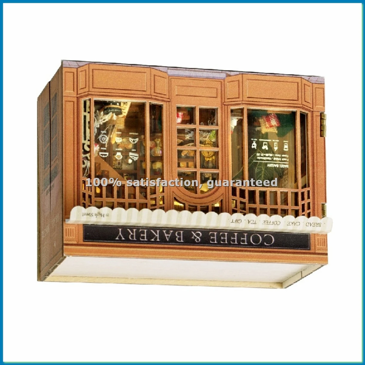 DIY Book Nook Kit with 3D Puzzle Model Building Wooden Bookshelf Bookend Toy Halloween Christmas Birthday Gift MINI-111-FABY