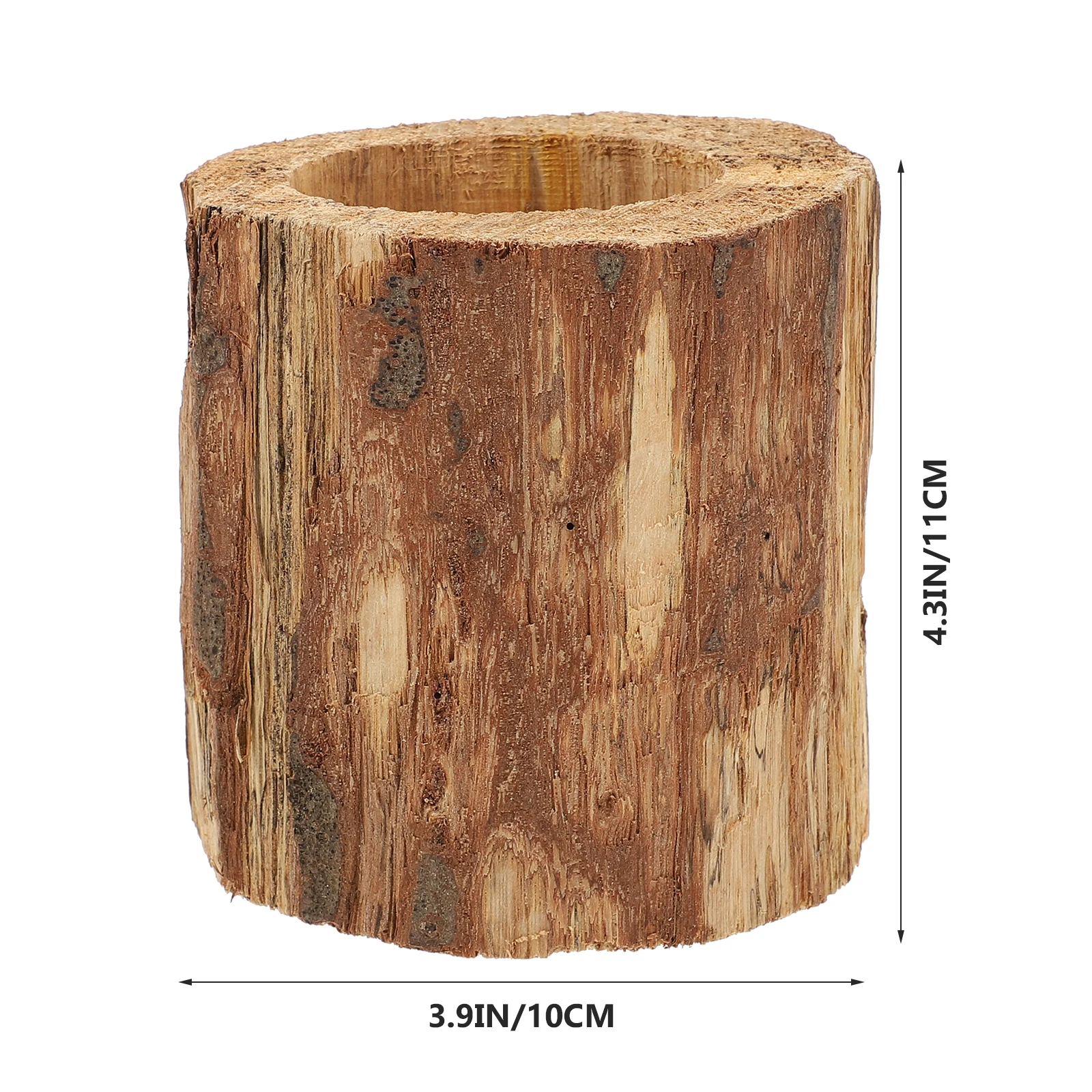 

2Pcs Natural Wooden Flowerpot Succulent Planter Decorative Mini Pots for Home Office Balcony Gardening Flower Pot