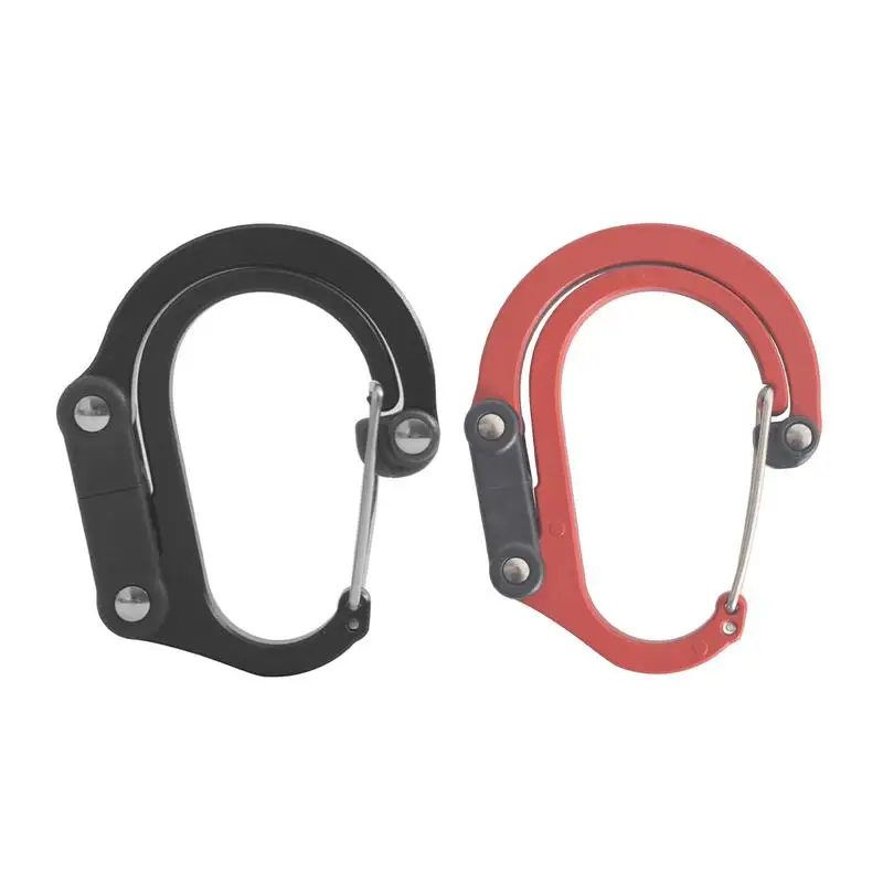 1PCS Carabiner Clip Aluminium Alloy Tourist Hooks Fishing Carbin Buckle Caribiner Key Holder Keychain  D Shaped Clip Hook