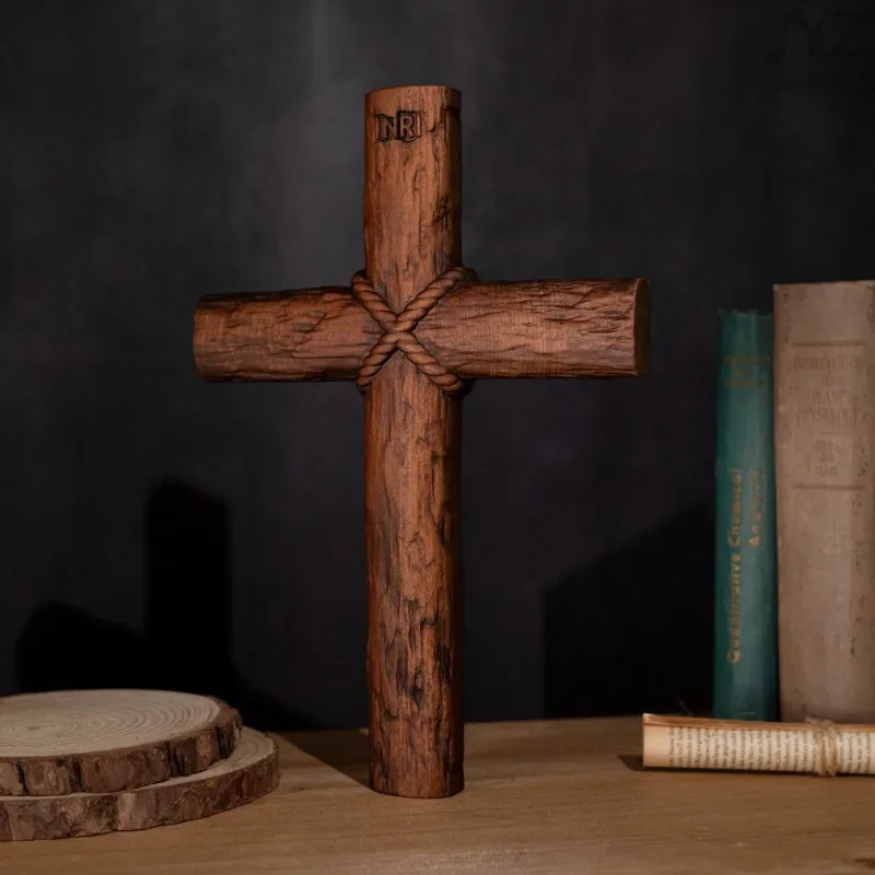 

Vintage Simple Cross Hanging Wooden Wall Decor, Holy Cross Home Church Room Decor