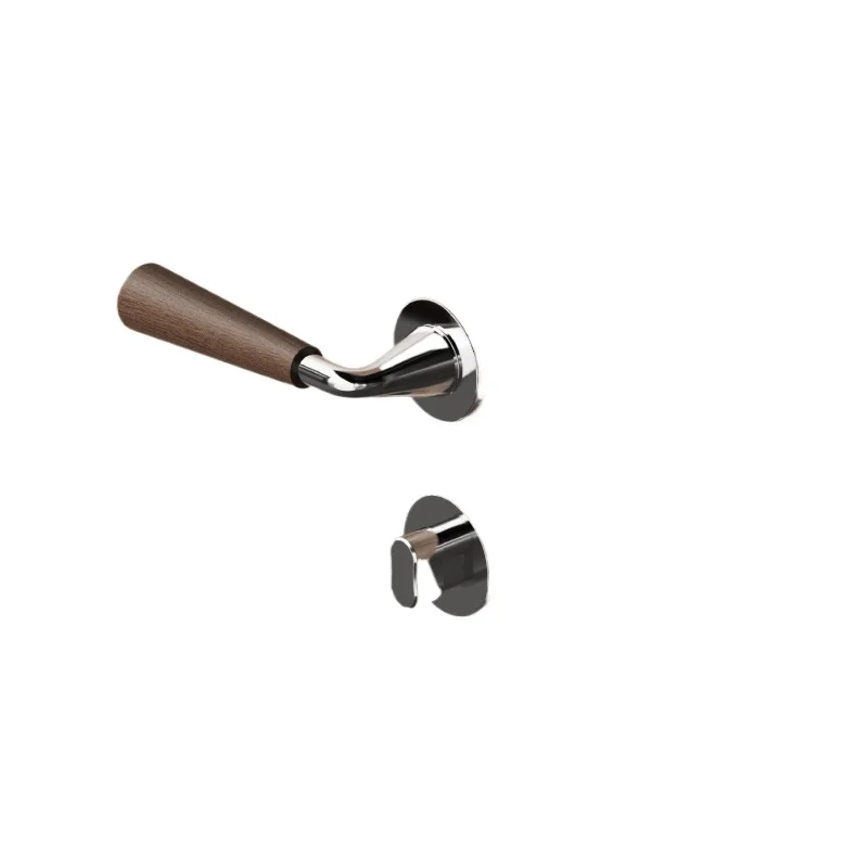 

Interior Wooden Door Door Lock Bedroom Room Chinese Walnut Handle Retro Home Magnetic Silent Door Handle Room