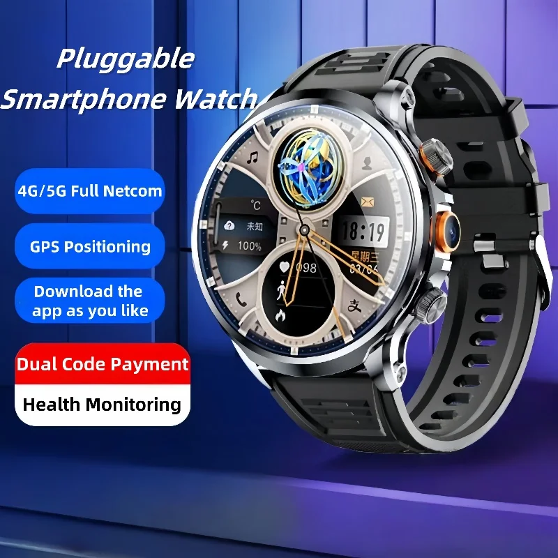 

H18 Smart Watch With 500W Camera 128GB Storage 1 95 Inch IPS Display GPS WIFI Heart Rate Tracking Android 9 0 Smartwatch