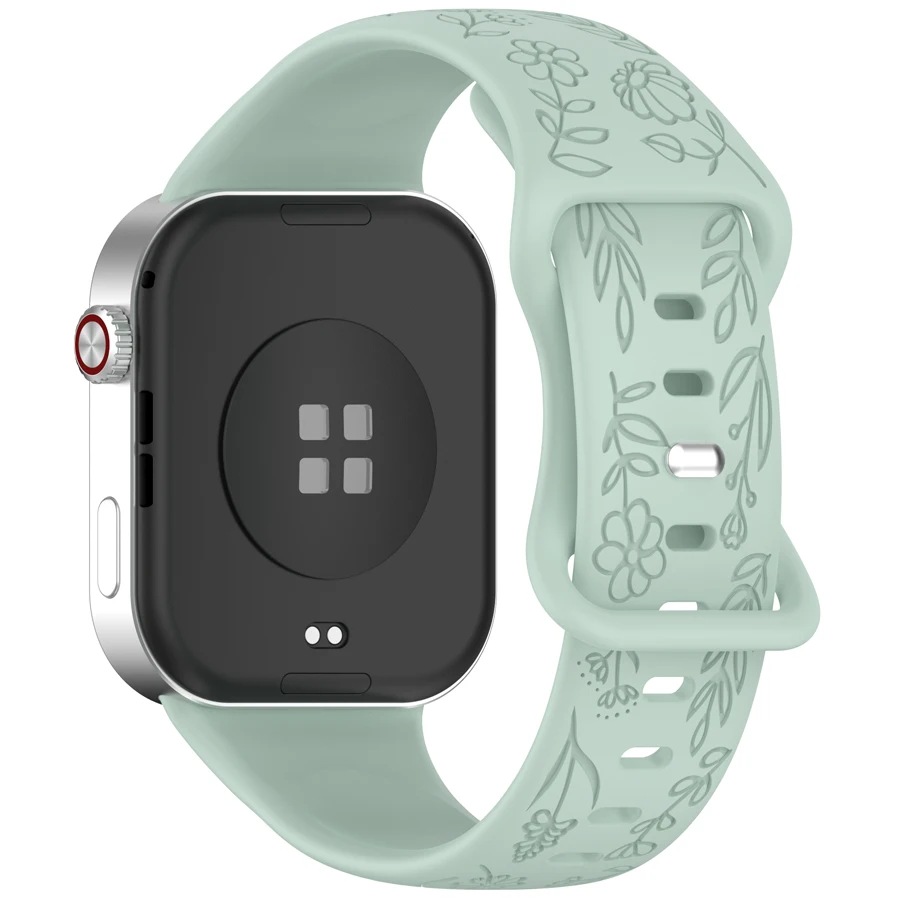 3D Bloemen Siliconen Bandje voor Redmi Watch 4 5 6 Smartwatch Polsbandje voor Xiaomi Mi Band 8/9/10 Pro Armband Horreband