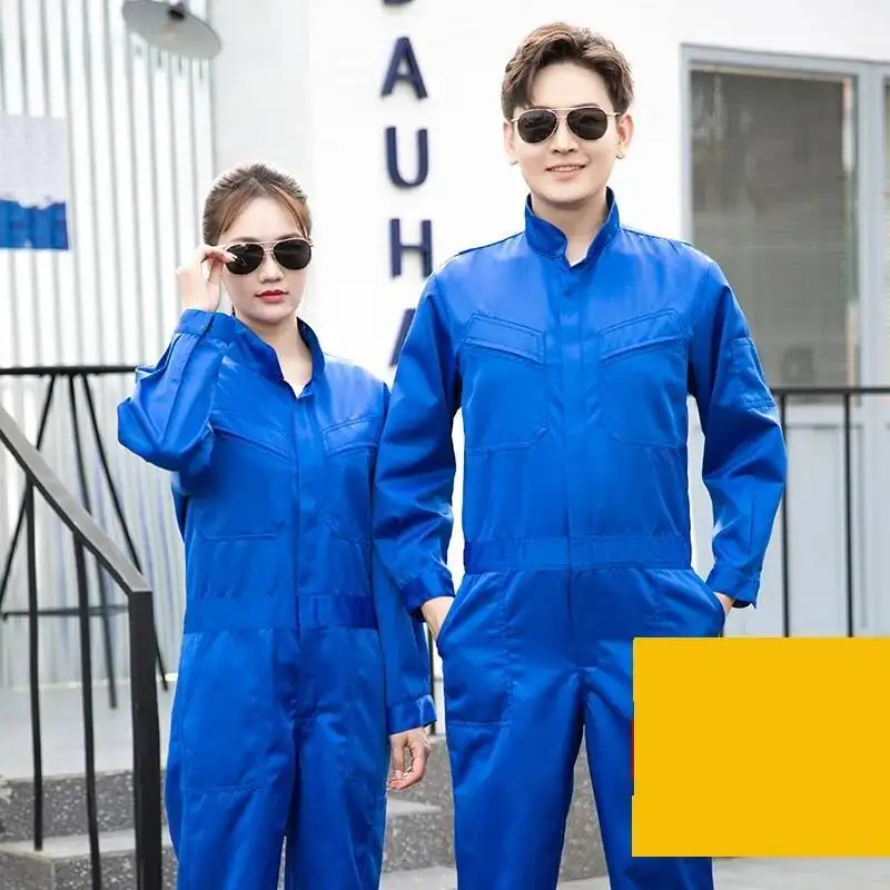 Stand Collar Work Overalls Factory Workshop Uniforms Auto Repairman Mechanical Labor Coveralls Working Jumpsuits Rompers