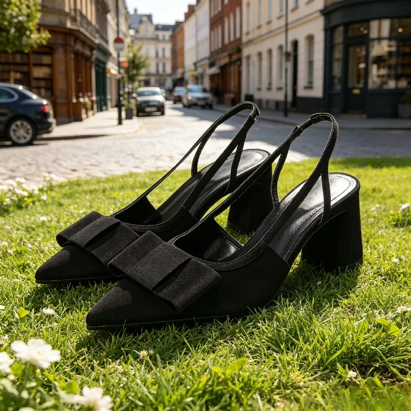 

Sexy Burgundy Patent Leather Pointed Toe Pumps Women Fashion Bow Slingback Brand Designer Shoes Elegant Cozy Banquet Dress Shoes