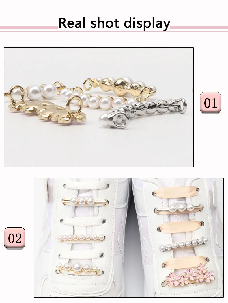 Schnürsenkel-Clips, Dekoration, Schnürsenkelschnalle, Schuhe, Charm, Turnschuhe, Perle, glänzende Strass-Steine, für Damen und Mädchen, Schnürsenkel, dekorativ, 1 Stück – Detail 8