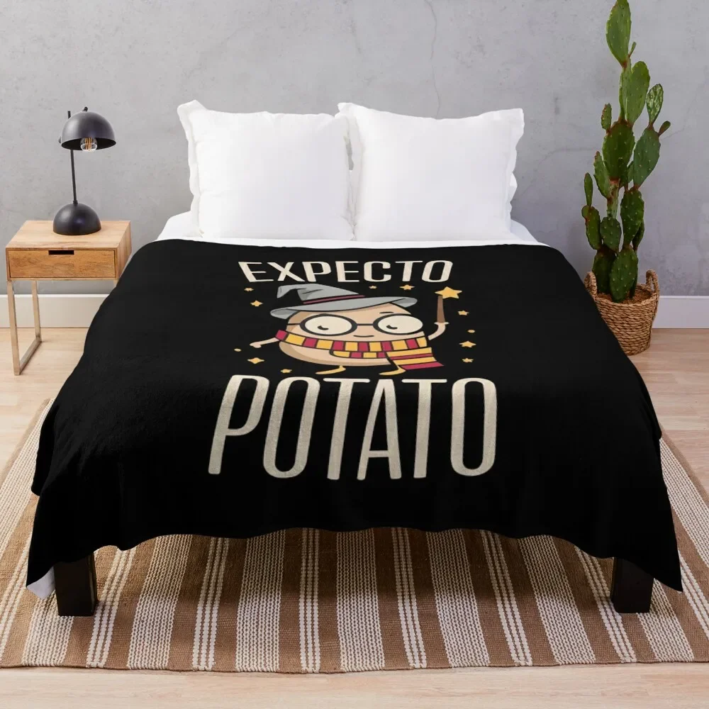 Expecto Potato - Wizard Funny Throw Blanket Beach Blankets Sofas Of Decoration warm for winter Blankets