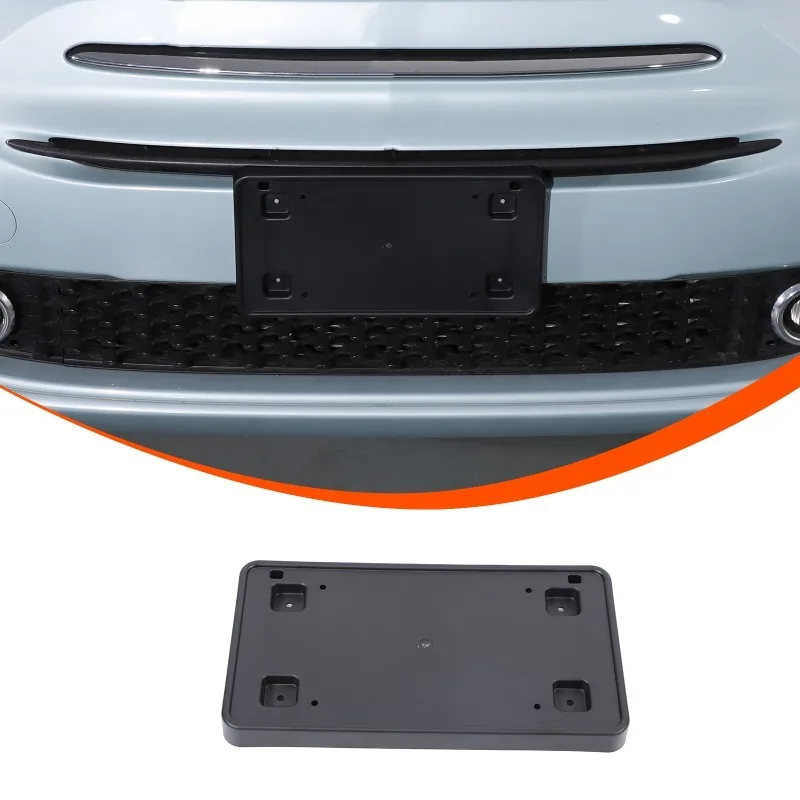 

ABS Front Bumper License Plate Frame Front License Plate Holder for 2016+ Fiat 500 (US Version) Car Accessories