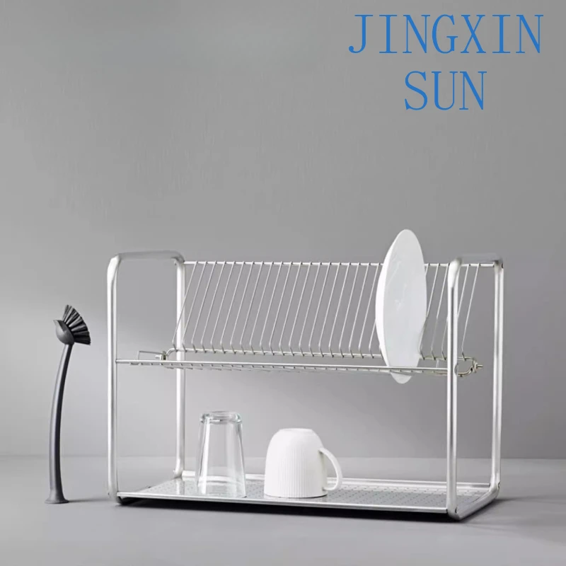 Stainless Steel Tableware Rack Kitchen Plate Kitchen Utensils Storage Rack Storage Holders Racks Home Storage Organization
