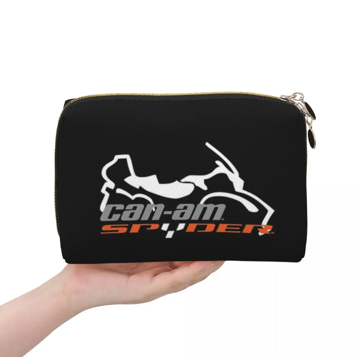Can-Am BRP Motorcycle Women Cosmetic Bag Travel Makeup Organizer Pouch Toiletry Storage Dopp Kit Box