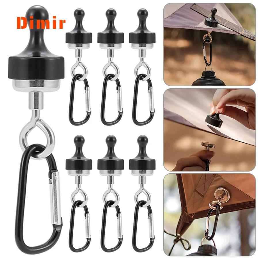 

Dimir Magnetic Lanyard Clip Pulling Force Hanging Carabiners Heavy Duty Multipurpose for Outdoor Hanging Camping Light