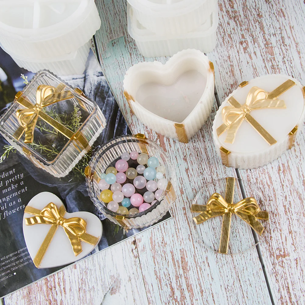 

1 set 1 Set Shape Gift Mold Silicone Diy Epoxy Resin Jewelry Storage Jewelry Box Molds Box Mold For Craft Art Decorations