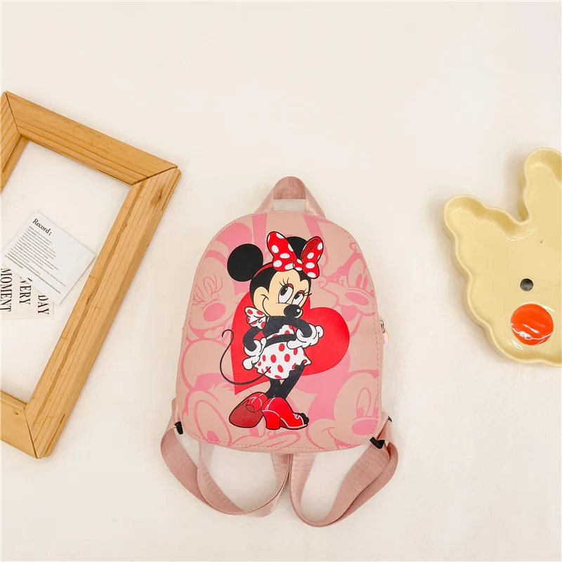 Mochila infantil impressa Disney-Minnie, mochila infantil, marca da moda, fofa, bebê menina, bolsa de dois ombros, mochila, moda, nova, 2023