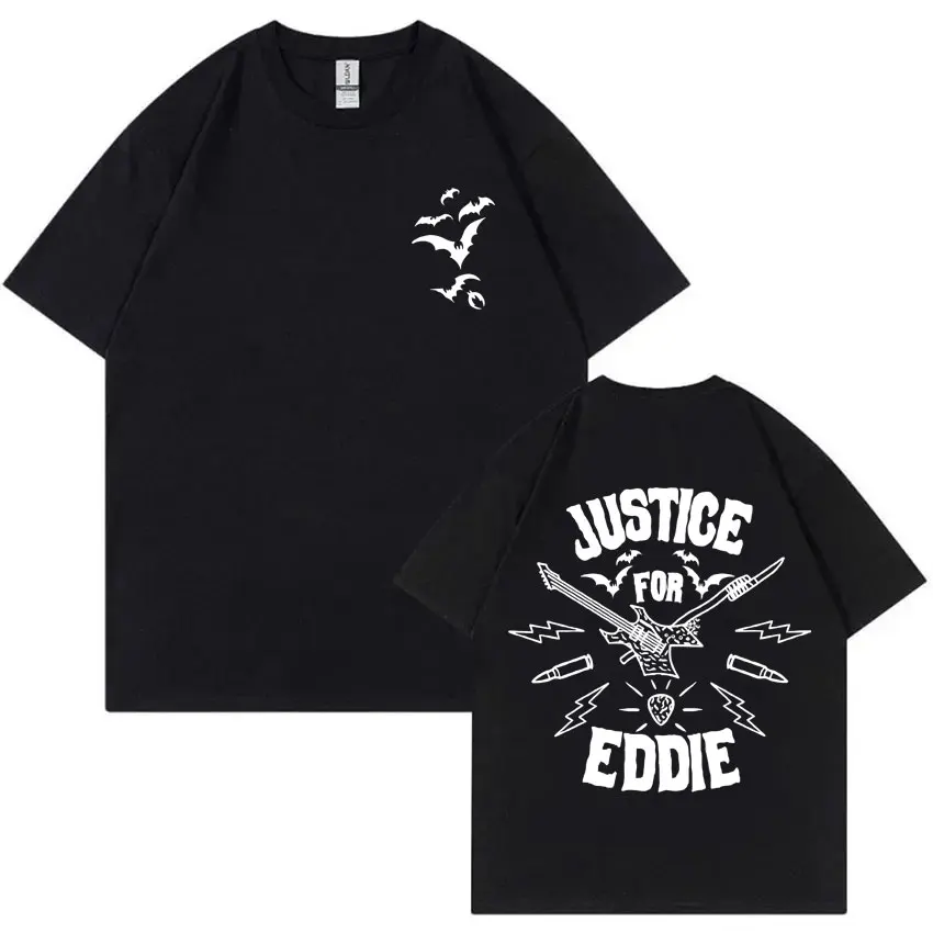 Justice Eddie Munson T-shirts The Demogorgon Cannibal Flower Monster Tshirt Men Women Vintage Gothic Rock Short Sleeve T Shirts