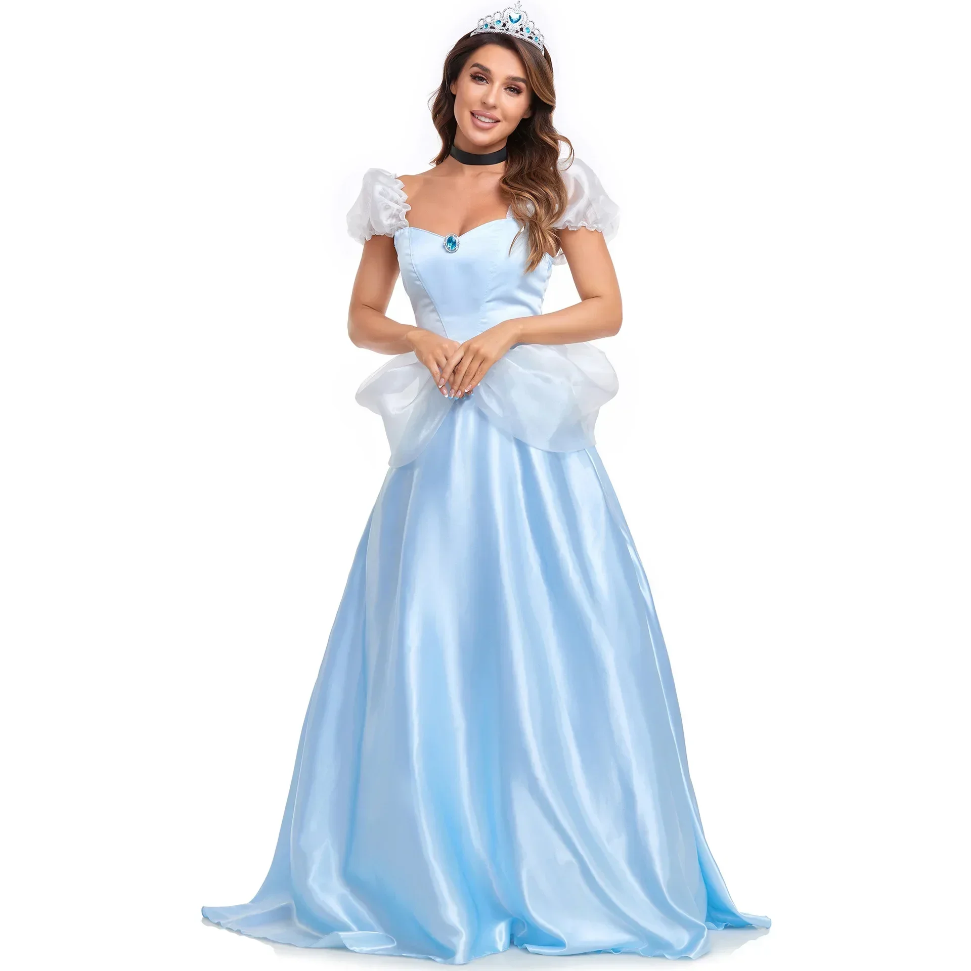 Disfraz de Cenicienta de Halloween para mujer adulta, vestido de fantasía de princesa, Anime Sexy