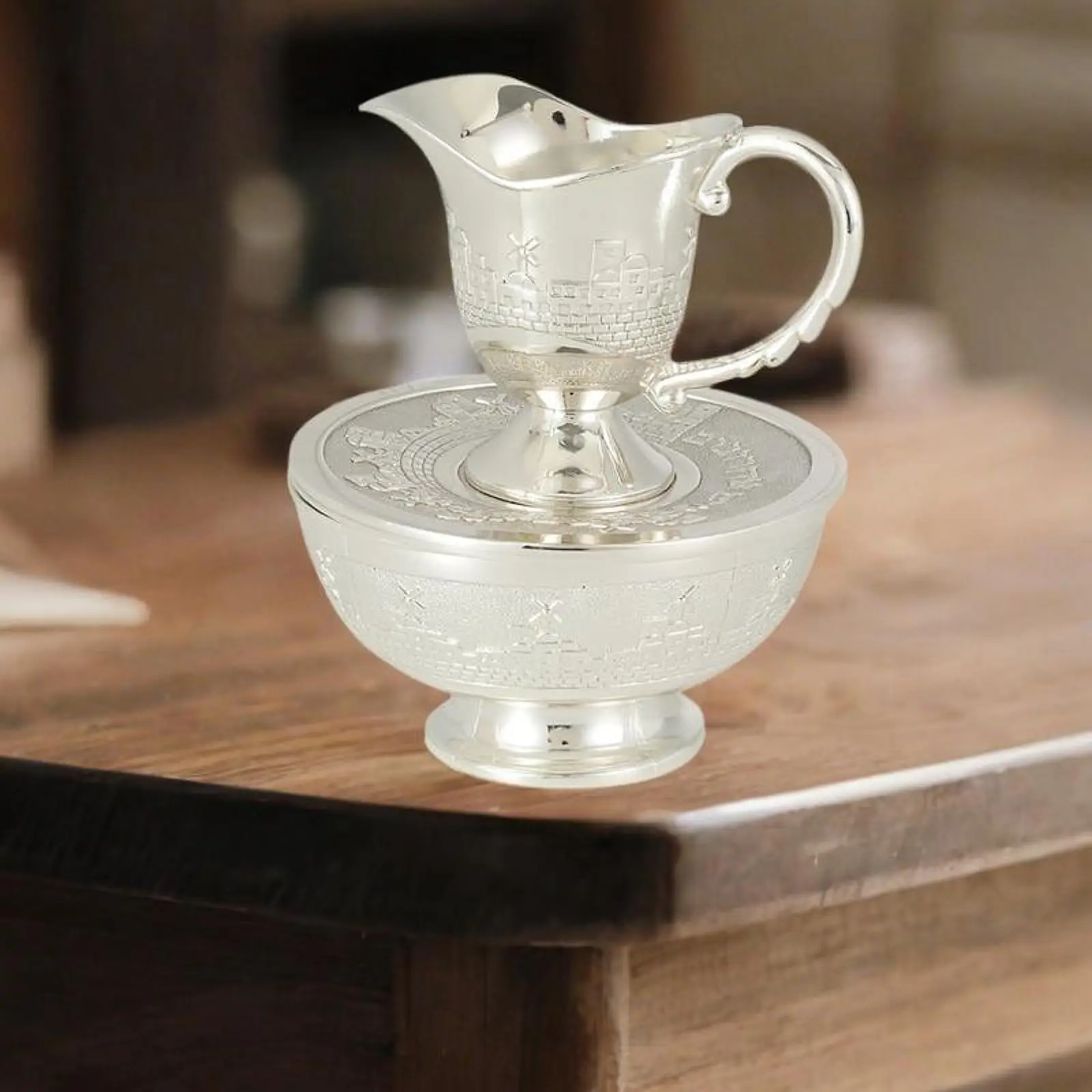 

Wash Cup and Bowl Alloy Decorative Wash Bowl for Hotel Housewarming Festival