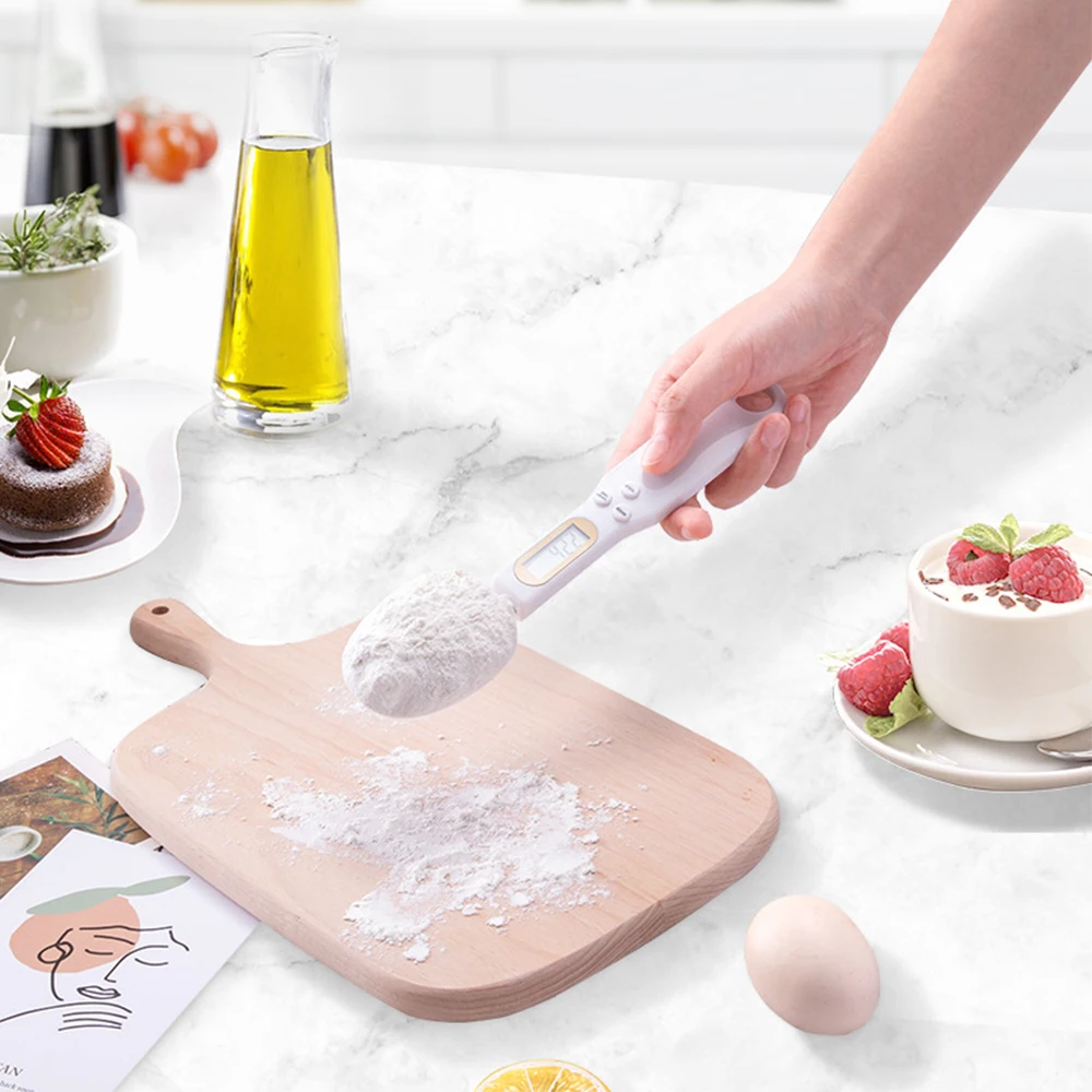 LCD Digital Kitchen Scale Electronic Cooking Food Weight Measuring Spoon 500g 0.1g Coffee Tea Sugar Spoon Scale Kitchen Tools