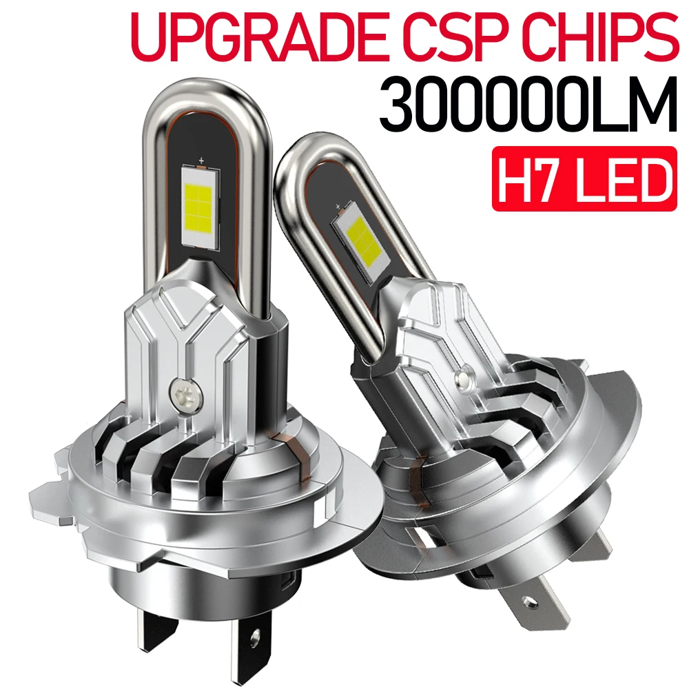 

H7 LED Upgrade CSP CHIPS Headlight Bulb 30000LM Super Bright Spotlight CANBUS Led Lights for Car 6000K High Power Fan Diode Lamp