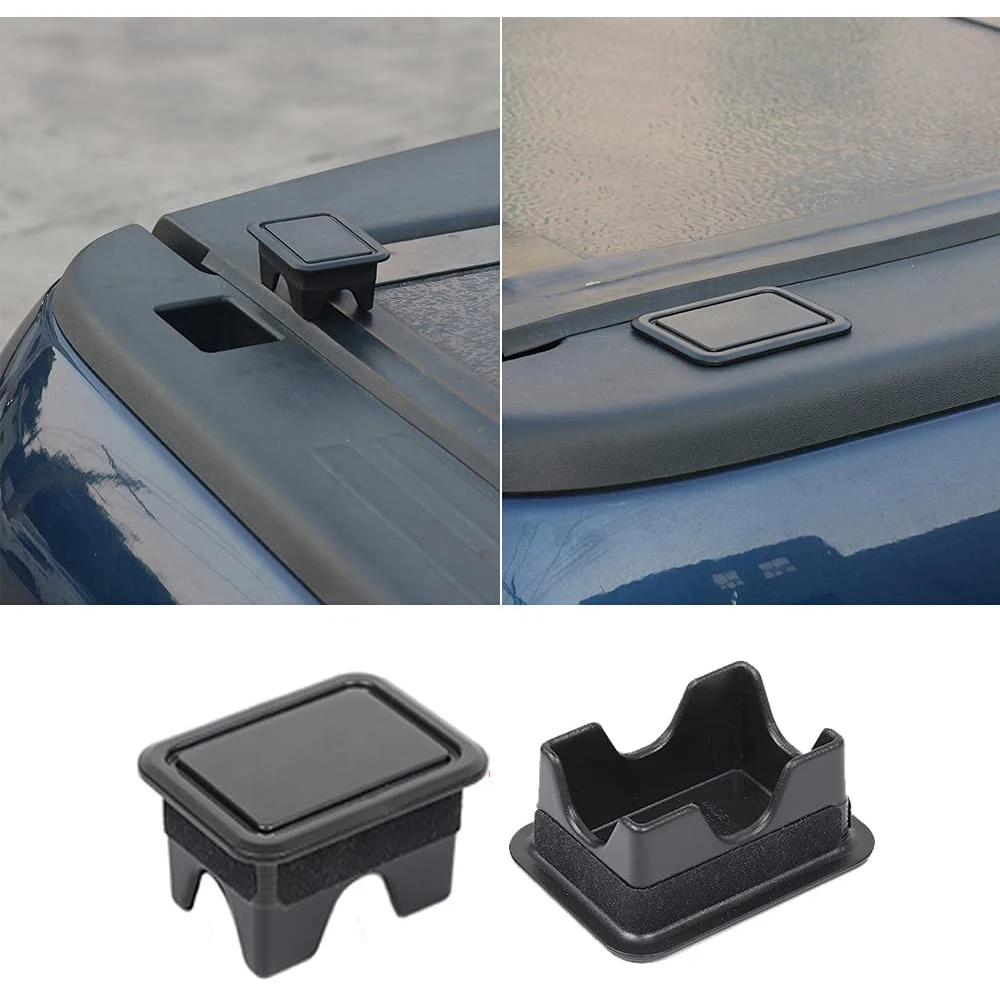 2PCS Black ABS Rear Trunk Tail Box Protective Cover Trim Fit for Ram 1500 2018 2019 2020 2021 Car Accessories