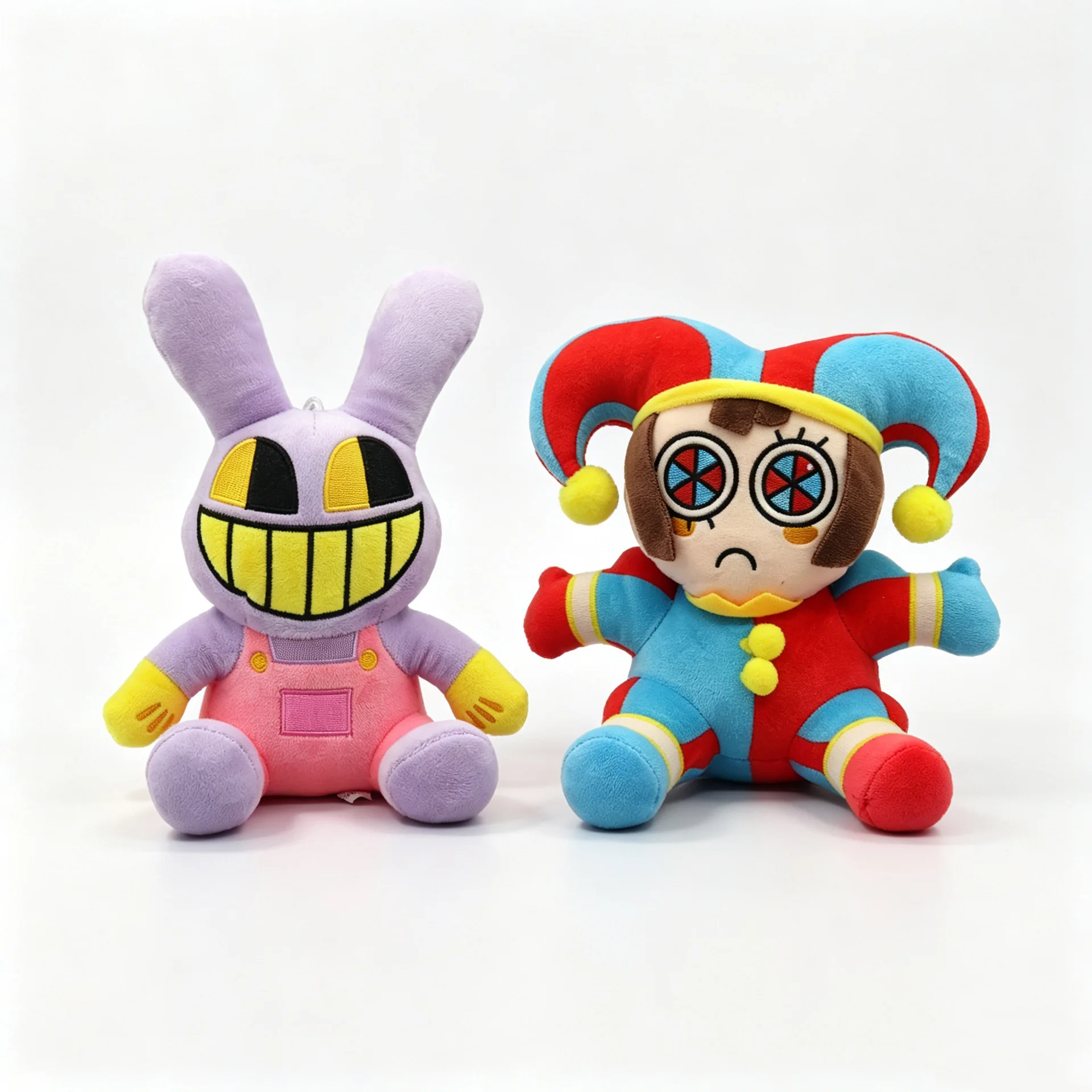 24cm Digital Circus Pomni Jax Plush Toy Soft Stuffed Anime Doll Home Ornament Sofa Car Decor Collectible Fans Pendant Charm Gift