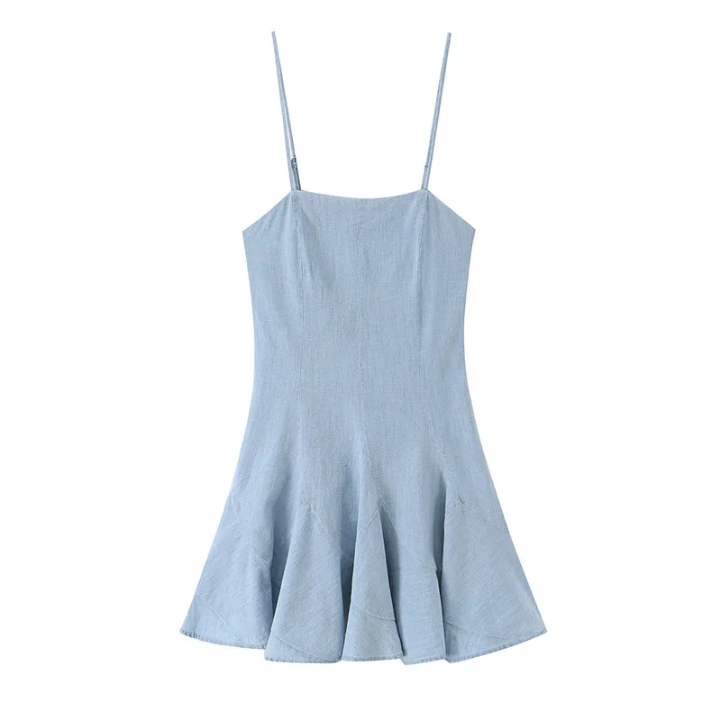 Withered European And American Style Women's Fashionable And Sexy Spicy Girl Denim Patchwork Dress Woman Clothes Dress