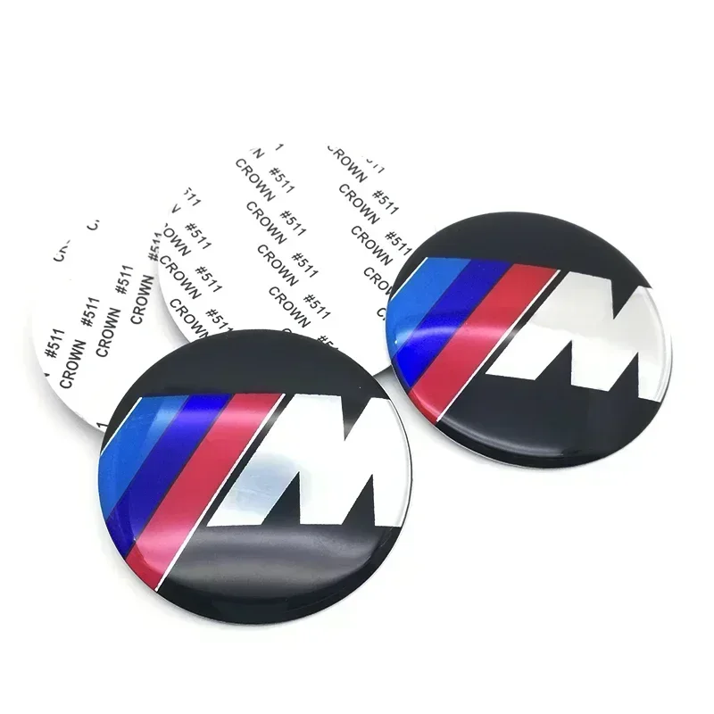 4Pcs 56mm 65mm Car M Logo Style Hub Center Cover Sticker Accessories For M Power M3 M4 M5 X3 X5 E34 E65 E39 E60 G80 G82 G83