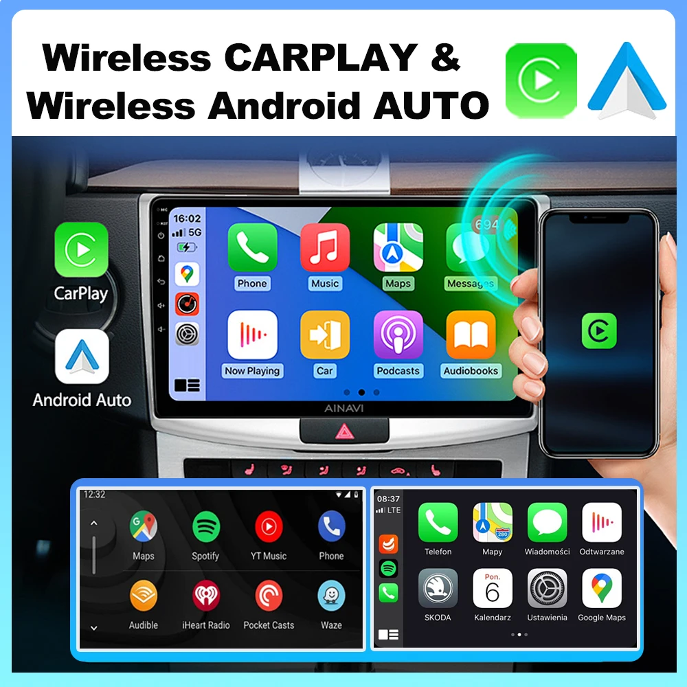 Android 13 Car Radio Multimedia Video Player, Adaptador Automático, Navegação GPS, 4G, BT, 2 Din, DVD, Carplay para Suzuki Wagon R6, 2017-2021