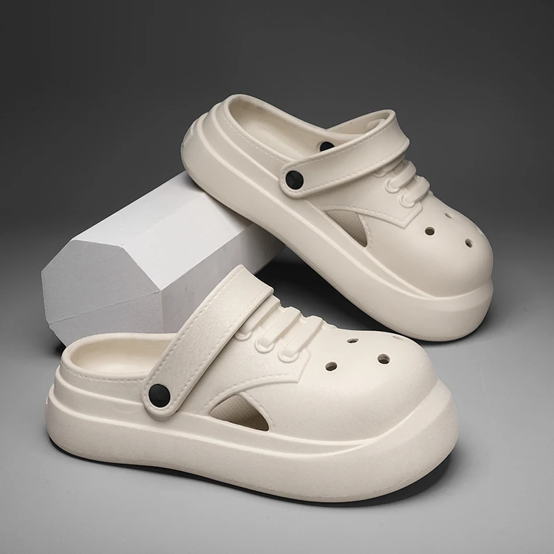 

Women Slippers Platform Solid Sandals Men Beach Slides Flip Flops Comfortable Outdoor Garden Shoes Casual Home Slippers 36-45