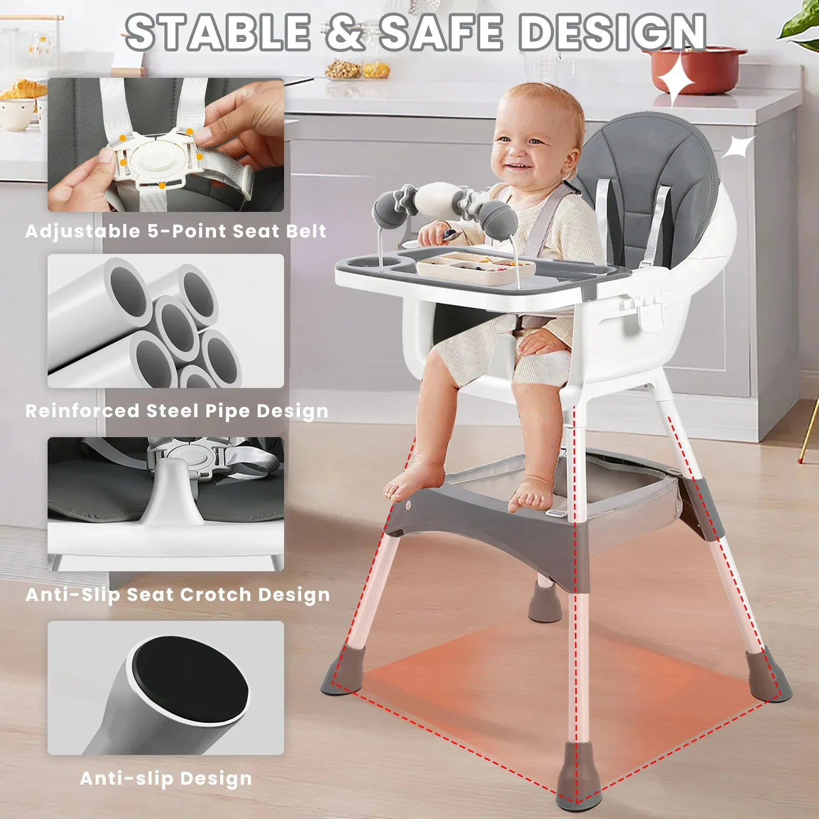 Thumbnail 4 - #1 Latest Adjustable Baby Highchairs Offers