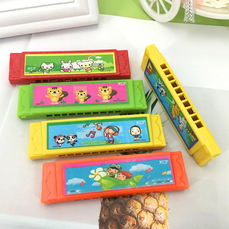 Plastic Harmonica Children's Toy 5-hole Kindergarten Elementary School Student Playing Instrument Music Mini Harmonica Gift