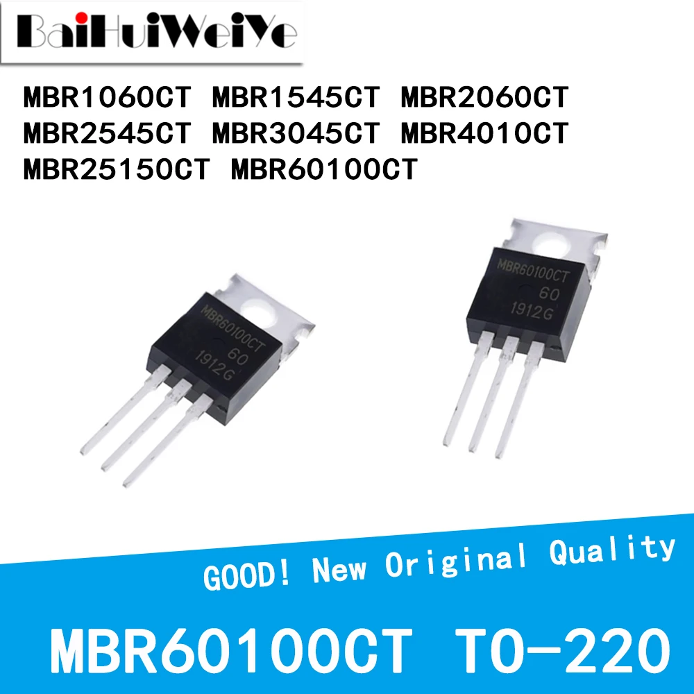 10PCS/LOT MBR1060CT MBR1545CT MBR2060CT  MBR2545CT MBR3045CT MBR4010CT MBR25150CT MBR60100CT TO-220 New Good Quality Chipset