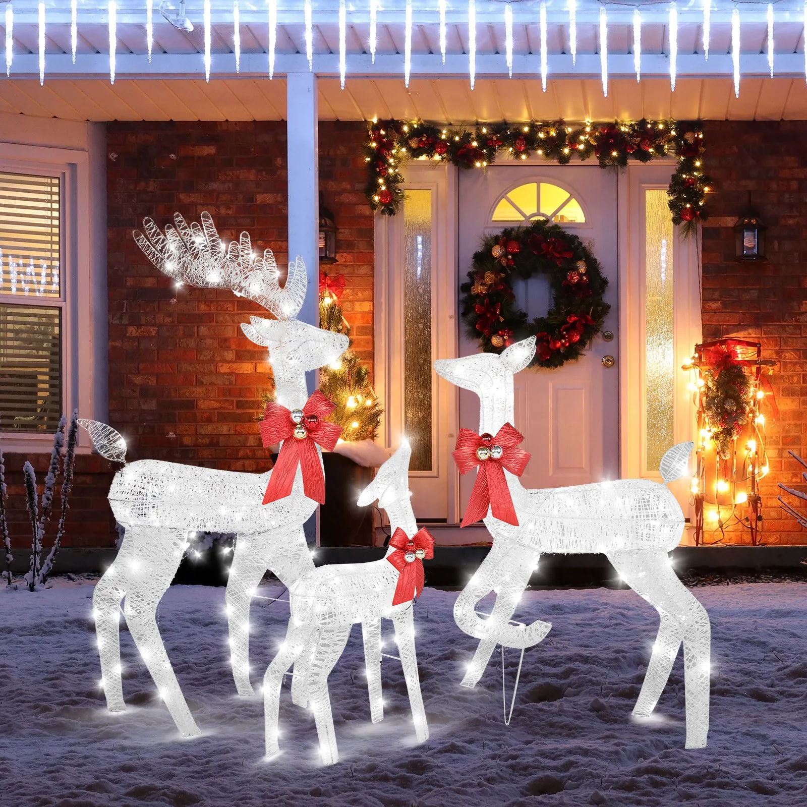 ชุดกวางเรนเดียร์คริสต์มาส 3 ชิ - Outdoor Lighting For Christmas บทวิจารณ์และราคา
