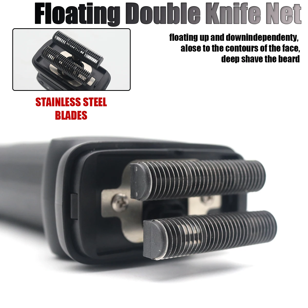 VGR V368 Mensเครื่องโกนหนวดไฟฟ้าคู่ฟอยล์ล้างทําความสะอาดได้ 9000RPM DCมอเตอร์Professionalตัดผมเครื่องโกนหนวดเครื่องโกนหนวดไฟฟ้าสําหรับชาย