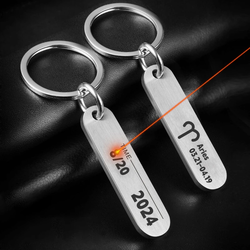 Customized Key Chains with Laser Engraved Exquisite Lettering Stainless Steel Key Rings Perfect Personalized Gifts Personalized