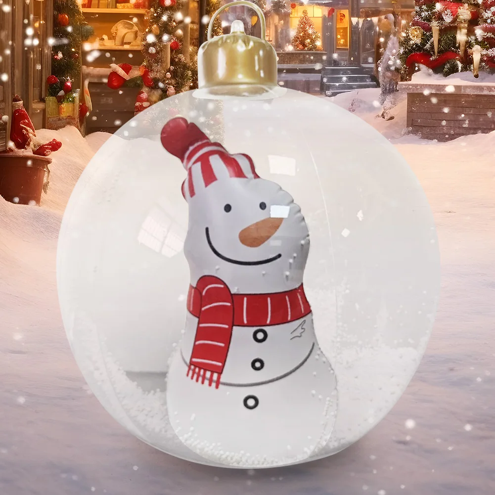 كرة زينة عيد الميلاد القابلة للنفخ، كرة عيد الميلاد البلاستيكية القابلة للنفخ، زينة عيد الميلاد المشهورة مناسبة للاستخدام الداخلي والخارجي #2