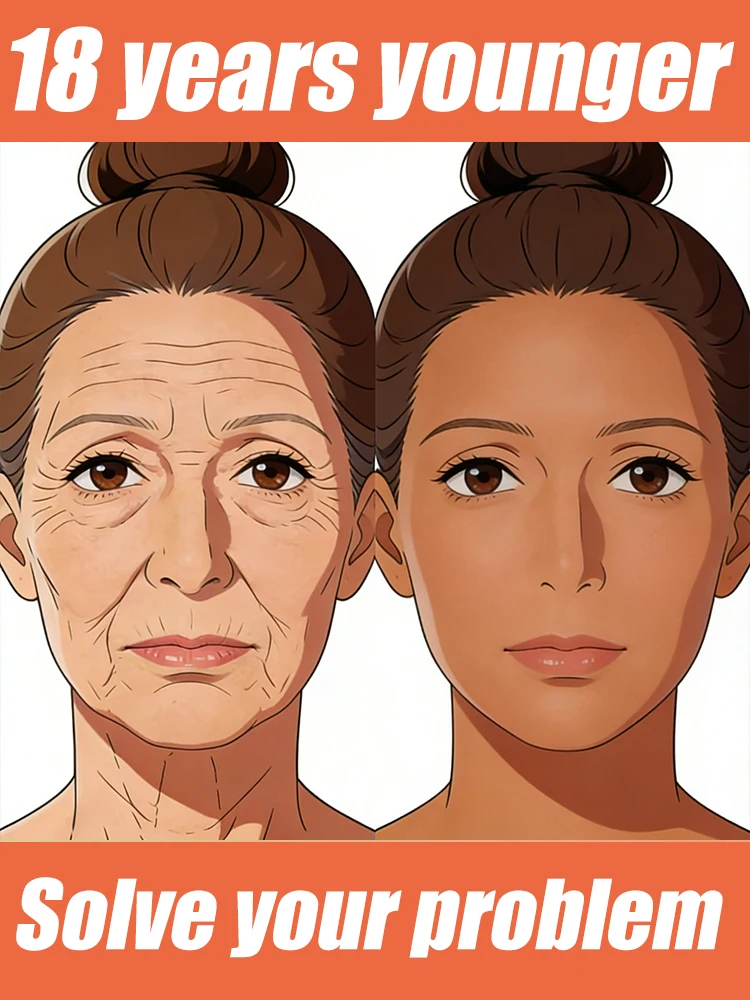 

Без морщин, на 20 лет младше. Не выглядит старым, не имеет видимых признаков старения.