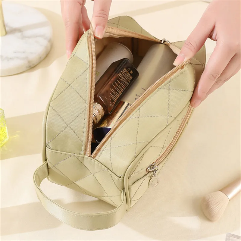 

Большая вместительная женская косметичка на молнии, водонепроницаемый нейлоновый дорожный косметический органайзер, чехол для девочек, сумки для хранения туалетных принадлежностей, сумка