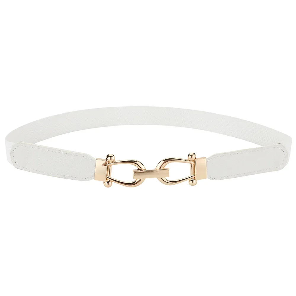 Schmaler Goldknopf-Damen-Gürtel für Rock und Hemd, Retro Elastischer Schlanker Taillengürtel für Frauen – Detail 14
