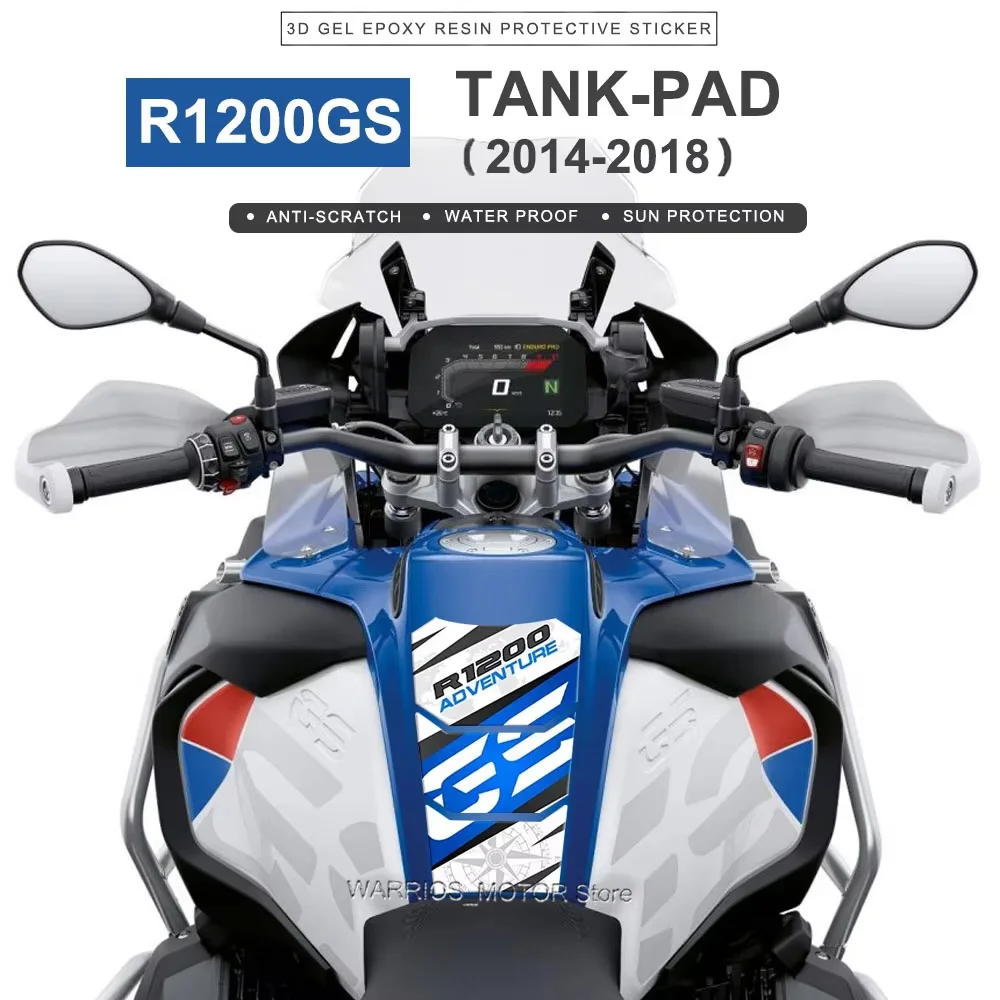 

Мотоциклетная 3D защитная наклейка из смолы для BMW R 1200 GS ADV 2014-2018, наклейка на топливный бак, водонепроницаемая, устойчивая к царапинам
