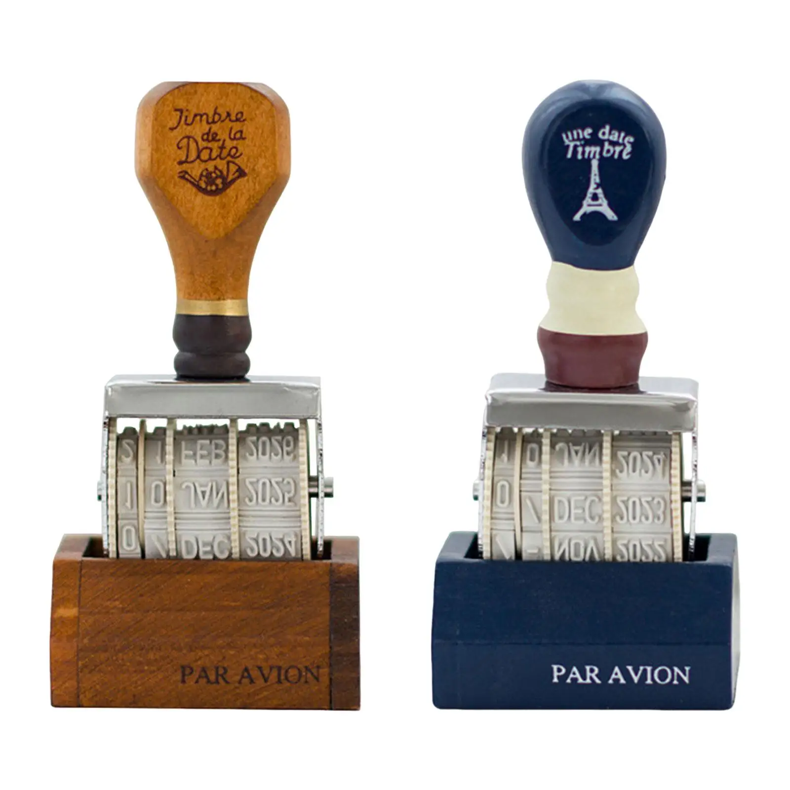 

Retro Style Roller Date Stamp Wooden Handle for Diary Card Making Decoration