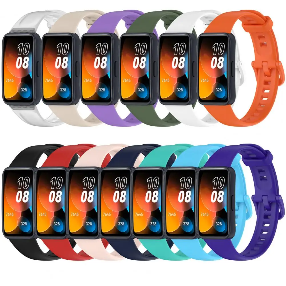 Comfortable Watch Strap Durable Waterproof Soft Tpu Watch Strap Strap Case for Band 8 Adjustable Length Multi Holes